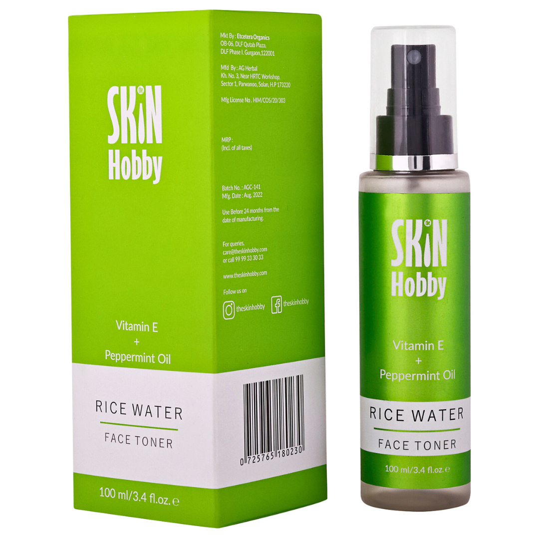 Rice Water Face Toner with Vitamin E+ Peppermint Oil