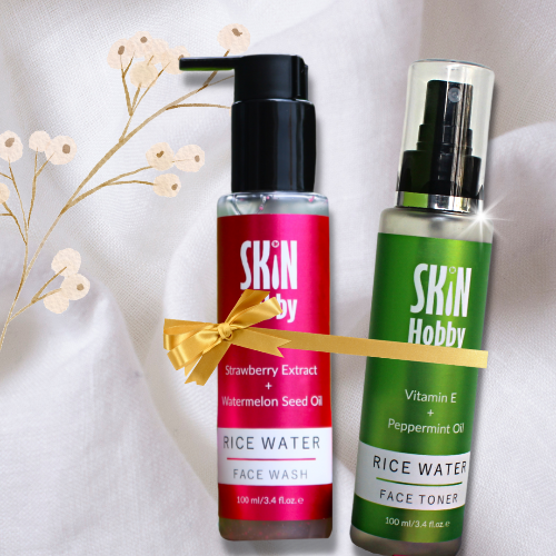 The Skin Hobby rice water based face wash and face toner enriched with natural ingredients 